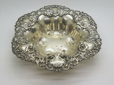 SHREVE & CO Sterling Silver .925 Ornate Repousse Filigree 7" Inch Bowl Dish