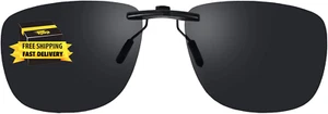 Clip on Sunglasses Polarized Clip on Sunglasses over Prescription Glasses Non-Fl - Picture 1 of 7