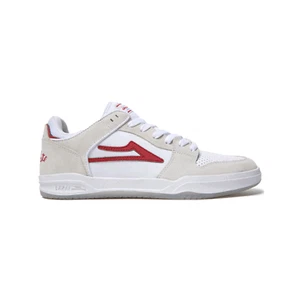 Lakai x Chocolate - Telford Skateboard Shoes - White/Red Suede - Picture 1 of 7
