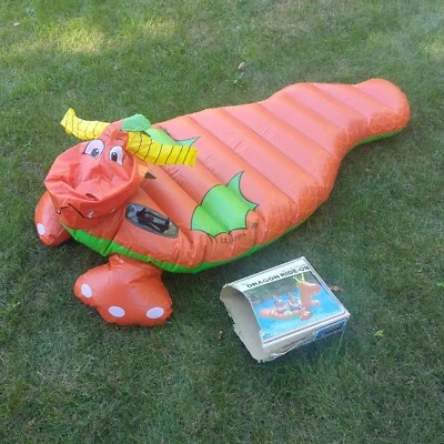 Vintage 1988 Intex The Wet Set Inflatable Dragon Ride On Tube Needs Repair  - Image 1 of 4