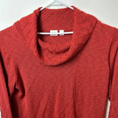 Suéter pulôver feminino Cato tamanho 22/24 vermelho manga longa gola capuz - Imagem 1 de 4