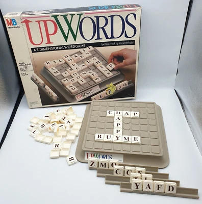 UPWORDS Board Game MB Games Vintage 1988 3D Word Game - Image 1 of 4