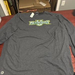 Methodist University Gray Long Sleeve Shirt 3XL NEW - Picture 1 of 6