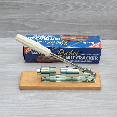 Vintage Reed’s Rocket Nut Cracker Model 816 USA Made Pecan Walnut Original Box - Image 1 of 4