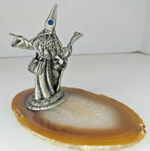 Wizard atop an Agate Base 1.75"ish Tall New Age ©Hudson - Bild 1 von 7