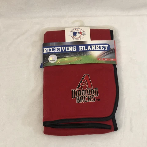 MLB Arizona Diamondbacks D’Backs Baseball Red Baby Receiving Blanket 30”x 40” Cover