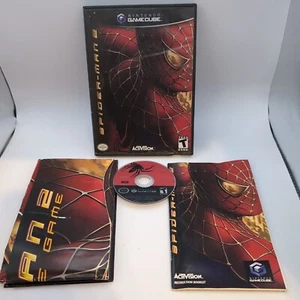 Spider-Man 2 (Nintendo GameCube 2004 Video Game) CIB COMPLETE Black Label TESTED - Picture 1 of 22