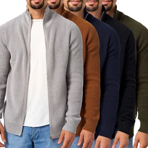 Indicode Herren Strickjacke Dodson-Pullover Zipper Stehkragen Grobstrick Pulli - Bild 1 von 31