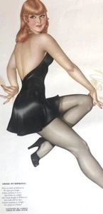 Vintage CHEESECAKE RISQUE VARGAS Pinup CIRCA 1945 ESQUIRE titolo ZUCCHE! - Foto 1 di 2
