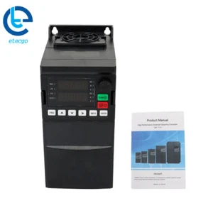 Motor Variable Frequency Drive VFD Speed Controller 220V AC 1.5KW 2HP 3 Phase - Picture 1 of 17