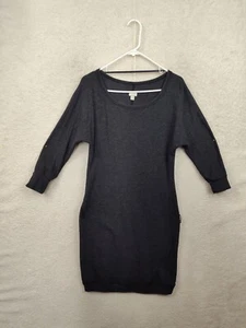 Converse One Star Women Dress Small Black CottonBlend Long Sleeve Sweater Dress - Picture 1 of 17