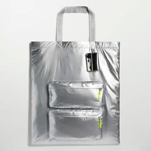 NWT Adidas x Ivy Park Ivytopia Dipped Silver Metallic Tote Bag Extra Large