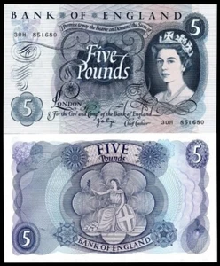 Bank of England, J.B.Page, £5 (1971), letzte Serie 30H, vz - Bild 1 von 1