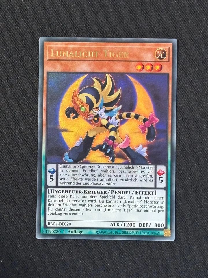 Yu-Gi-Oh! Lunalicht Tiger - RA04-DE020 - Ultra Rare 1. Auflage DE NM - Bild 1 von 1