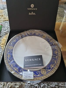 Versace Rosenthal Medusa Blue Dinner Plate 27 cm Genuine porcelain great gift - Picture 1 of 8