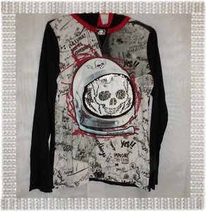 A - Haut T-shirt Fantaisie Noir Sequins 67T36C0 Desigual T 13/14 Ans - Picture 1 of 9