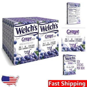 Refreshingly Delicious Welch's Grape Singles To Go Drink Mix - 5 Calories Each! - Picture 1 of 9