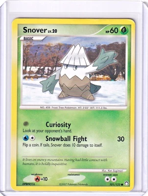 Snover #101 Pokemon Mysterious Treasures 2007 TCG - Image 1 of 2