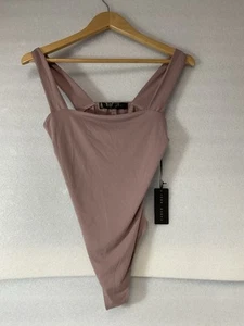 Faded Rose One Piece Bodysuit Sleeveless Top Lavender Size M GnuFashion - Picture 1 of 12