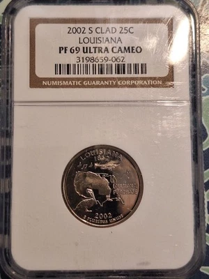 2002 S LOUISIANA STATE QUARTER NGC PF 69 ULTRA CAMEO - Image 1 of 4