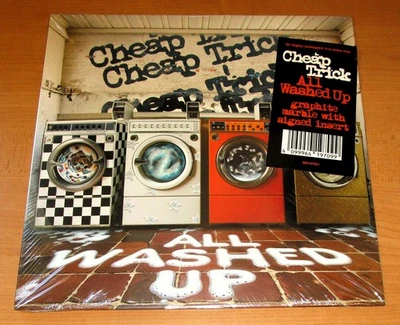 CHEAP TRICK - ALL WASHED UP - LIMITED- SIGNED - GRAPHITE MARBLE COLORED LP - Image 1 of 4