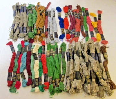 Peri-Lusta 6 Strand 75 Piece Floss Lot Mercerized Cotton Cross Stitch Embroidery - Image 1 of 4