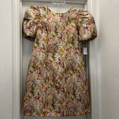 Vestido Clover and Sloane Floral Manga Abullonada Talla 16 EE. UU. Corto Cóctel Fiesta Foto 1 de 4