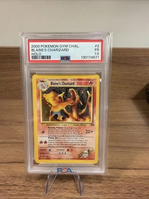 2000 POKEMON GYM CHALLENGE HOLO #2 BLAINE'S CHARIZARD PSA 1.5 - Image 1 of 2