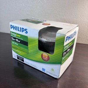 2 Pack Philips Indoor/Outdoor 90w Replacement PAR38 Flood Bulbs Soft White - Picture 1 of 11