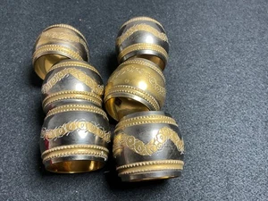 Serviettenringe goldfarben Serviettenringe modern 6er Set - Bild 1 von 2