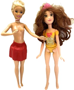 Barbie Dolls Lot of 2 11" Mattel & Hasbro Damaged Hair Collector/Play - Picture 1 of 7