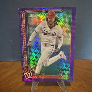2025 Topps Chrome Logofractor James Wood Purple /250 RC 🔥 - Picture 1 of 12