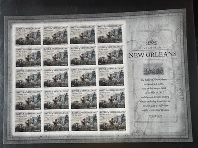 Scott #4952 Battle of New Orleans Pane of 20 Forever Stamps (2015) - Image 1 of 2