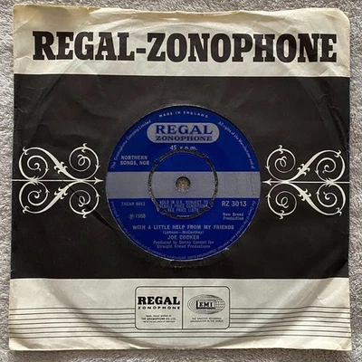 Joe Cocker – With A Little Help From My Friends  7in Vinyl Record - Image 1 of 4