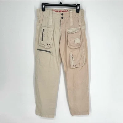 Pantalones cargo para mujer Pete & Greta By Johnny Was Y2K NUEVO talla 2 beige mezcla de algodón Foto 1 de 4