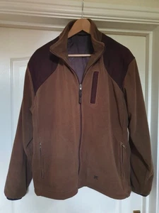 Men's Seeland Fleece Olive & Brown Jacket XL Country Outdoors P2P 24" Full Zip - Picture 1 of 12