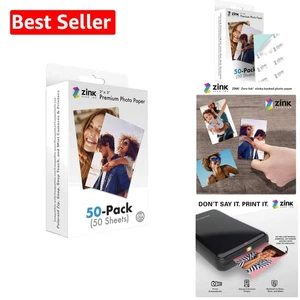 2x3  Instant Photo Paper - 50 Pack for Polaroid Cameras - Vibrant Prints - Picture 1 of 6