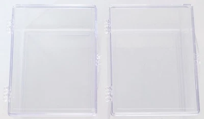 2 Ultra PRO 100 Count Clear Hinged Card Storage Boxes Case Holder Sport Trading - Image 1 of 4