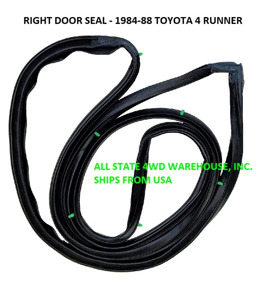 Sello de puerta goma para pasajero derecho Toyota 4 Runner o Pickup 1984-88 Foto 1 de 1