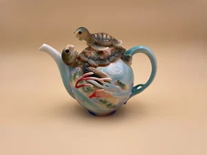 Franz Porcelain Collection Turtle Bay Teapot FZ201859 - Picture 1 of 10