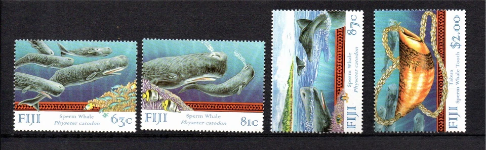 Fiji 1998 set Whale/Wale/Fish stamps (Michel 851/54) MNH - Image 1 of 1