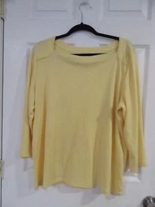 8 von 44 Hastings & Smith Top Bluce einfarbig gelb 3/4 Ärmel Größe XL - Bild 1 von 2