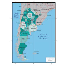 Map of the Argentina Educational Poster Home Office Decoration A1 A2