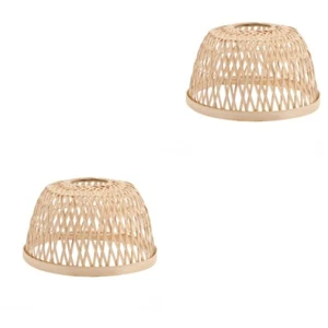 Rattanlampe Hängender -Hängeleuchte Korblampenschirm Geflochtener Lampenschirm - Bild 1 von 12