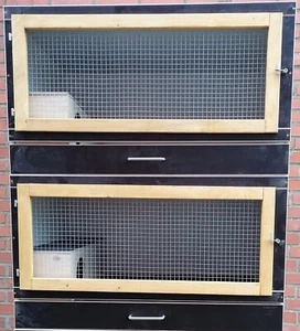 Kaninchenstall aus Siebdruckplatte 100cm breit 70cm tief - Bild 1 von 7