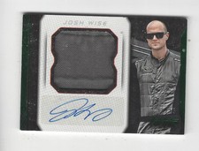 2016 Panini Torque Jumbo Firesuit Green #7 Josh Wise AUTOGRAPH /15