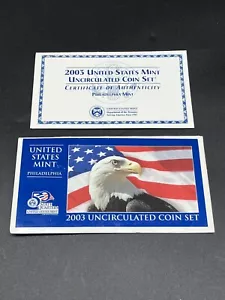 2003 US Uncirculated Coin Proof Set~Mint~Denver & Philadelphia~10 Coins Each - Picture 1 of 6