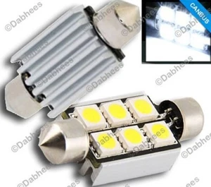 C5W CANBUS LED Error Free Number Plate Bulbs BMW,FORD,SKODA,VW. Pair 6 SMD LED's - Picture 1 of 1