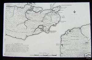 Linterna mágica de vidrio diapositiva MAPA DE INGLATERRA Y FRANCIA CON NOMBRES ROMANOS Y SAXONES C1890 - Imagen 1 de 2