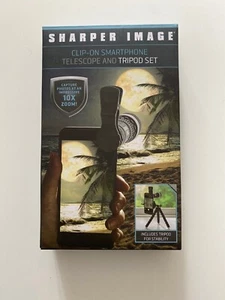 Sharper Image - Clip On Smartphone Cell Phone Telescope And Tripod Set - NEW! - Picture 1 of 3